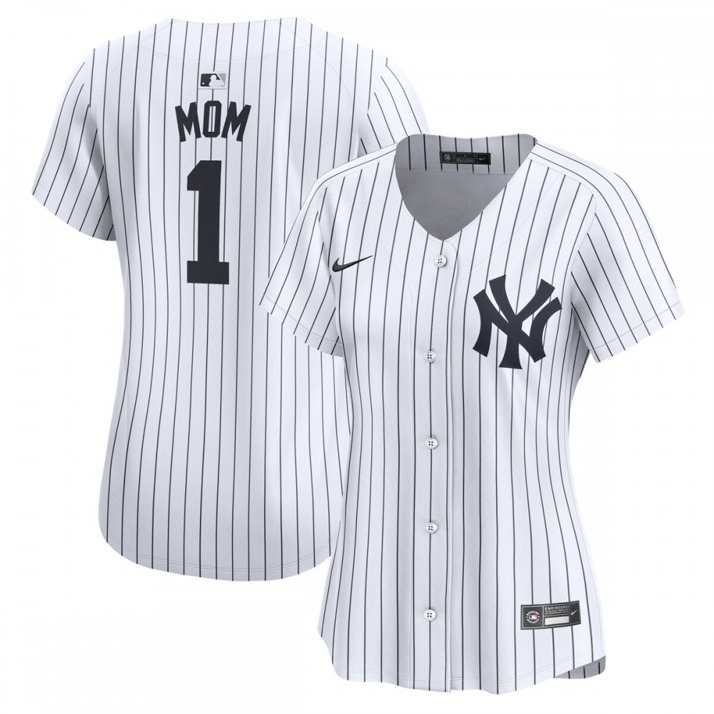 New York Yankees Nike Women's #1 Mom Home Limited MLB Jersey - White