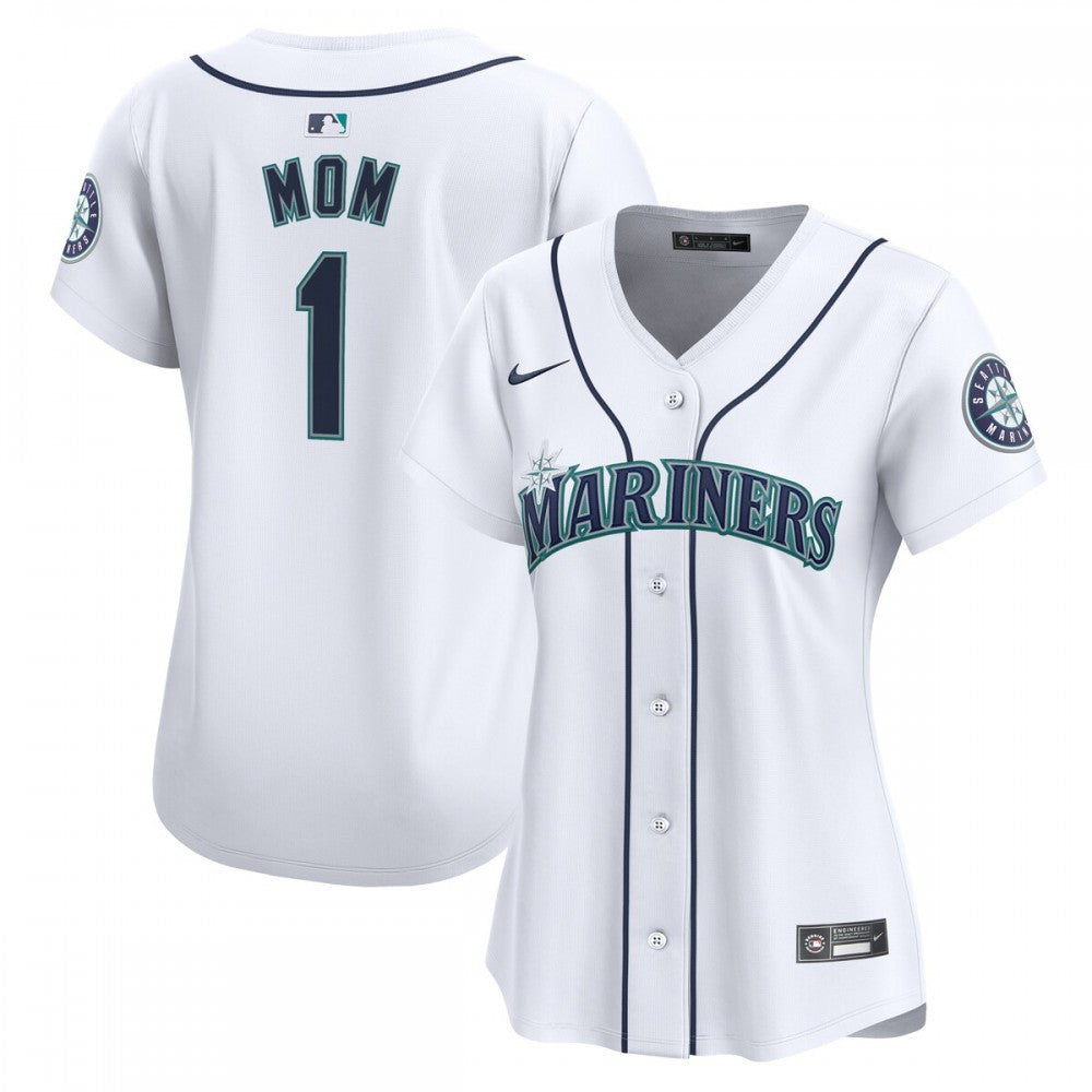 Seattle Mariners Nike Women's #1 Mom Home Limited MLB Jersey - White