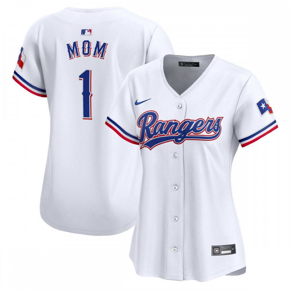Texas Rangers Nike Women's #1 Mom Home Limited MLB Jersey - White