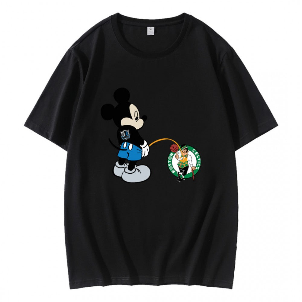 Funny Mickey Dallas Mavericks Piss On Boston Celtics T-Shirt