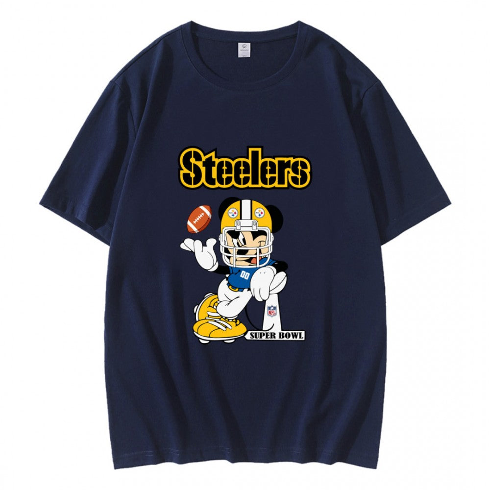 Mickey Mouse Pittsburgh Steelers Football Super Bowl T-Shirt