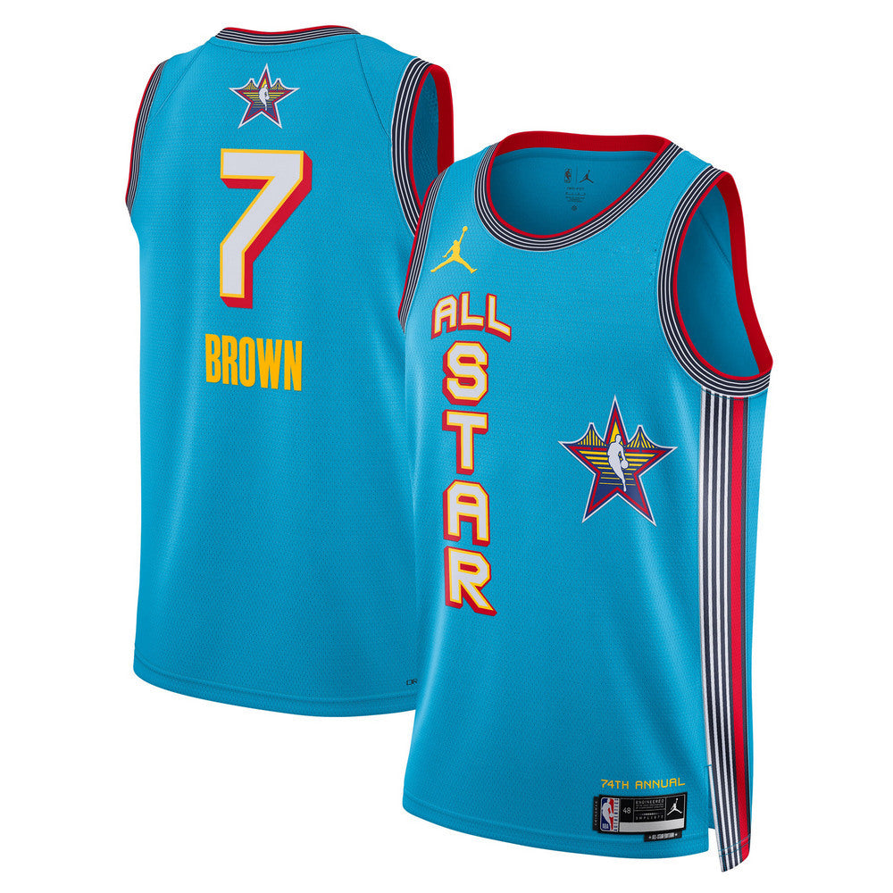 Jaylen Brown Jordan Brand Unisex Light Blue 2025 NBA All-Star Game Swingman Player NBA Jersey
