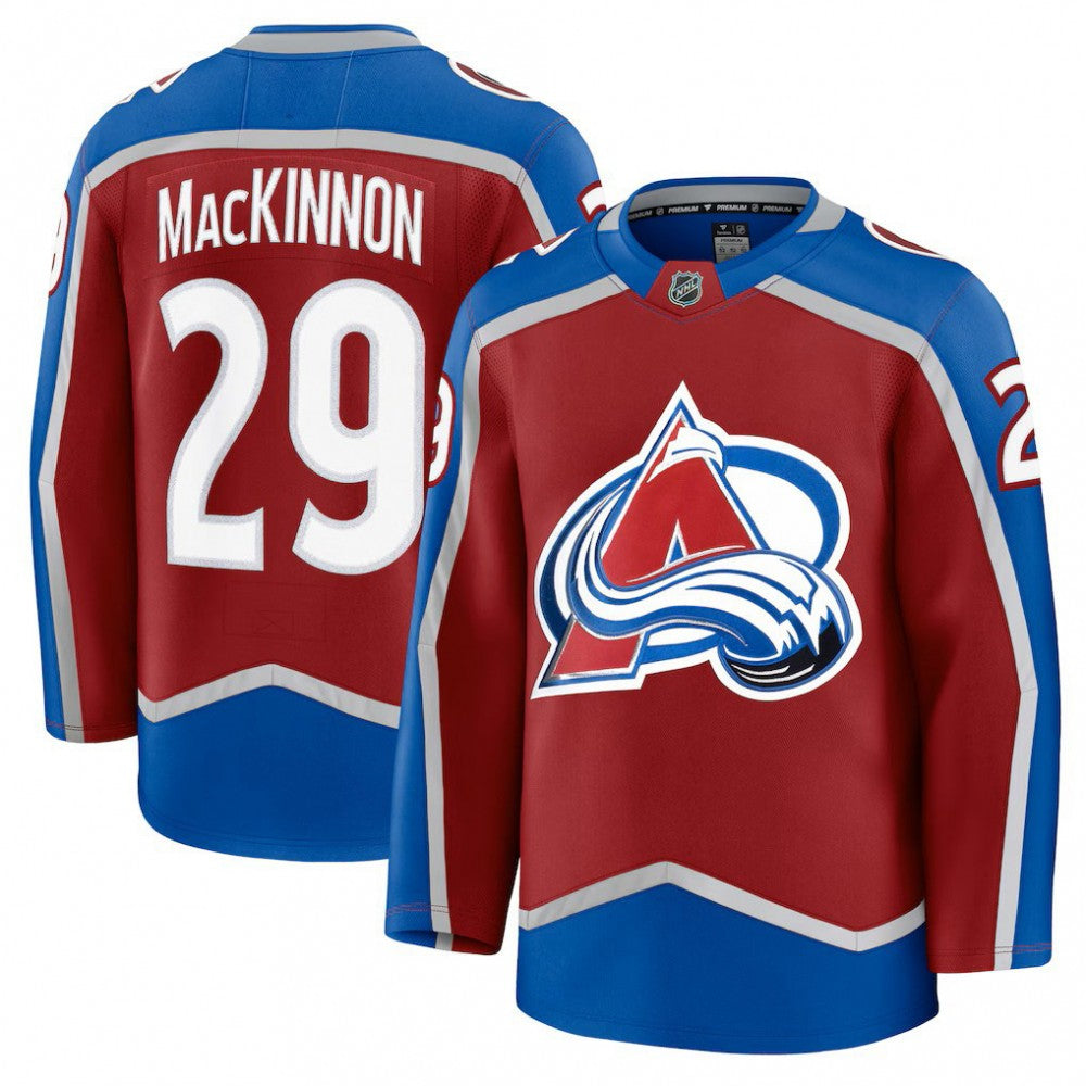 Men's Colorado Avalanche Nathan MacKinnon Burgundy Home Premium NHL Jersey