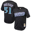 Arizona Diamondbacks Randy Johnson Black Cooperstown Mesh Button-Up MLB Jersey