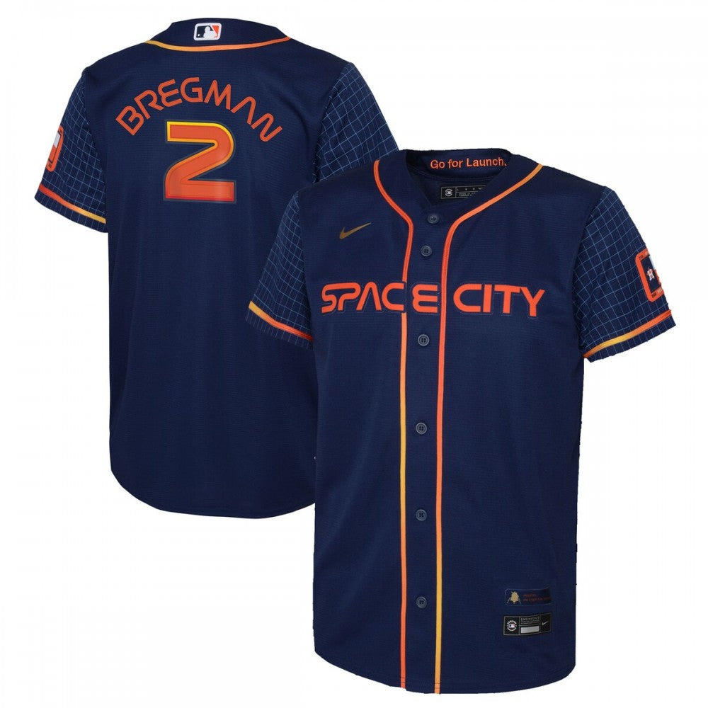 Alex Bregman Houston Astros Nike Youth 2022 City Connect Replica Player MLB Jersey - Navy