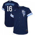 Andrew Benintendi Kansas City Royals Nike Youth 2022 City Connect Replica Player MLB Jersey - Navy