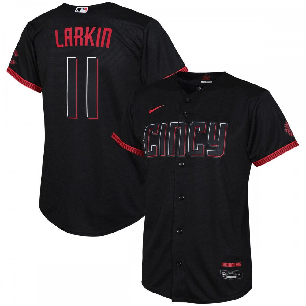 Barry Larkin Cincinnati Reds Nike Youth 2023 City Connect Replica Player MLB Jersey - Black