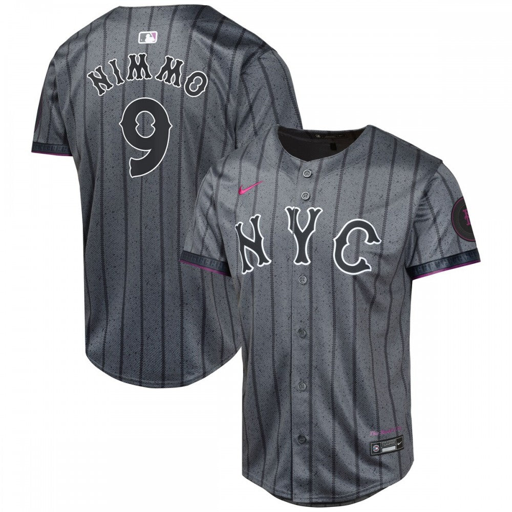 Brandon Nimmo New York Mets Nike Youth 2024 City Connect Limited Player MLB Jersey - Graphite