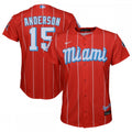 Brian Anderson Miami Marlins Nike Youth City Connect Replica Player MLB Jersey - Red