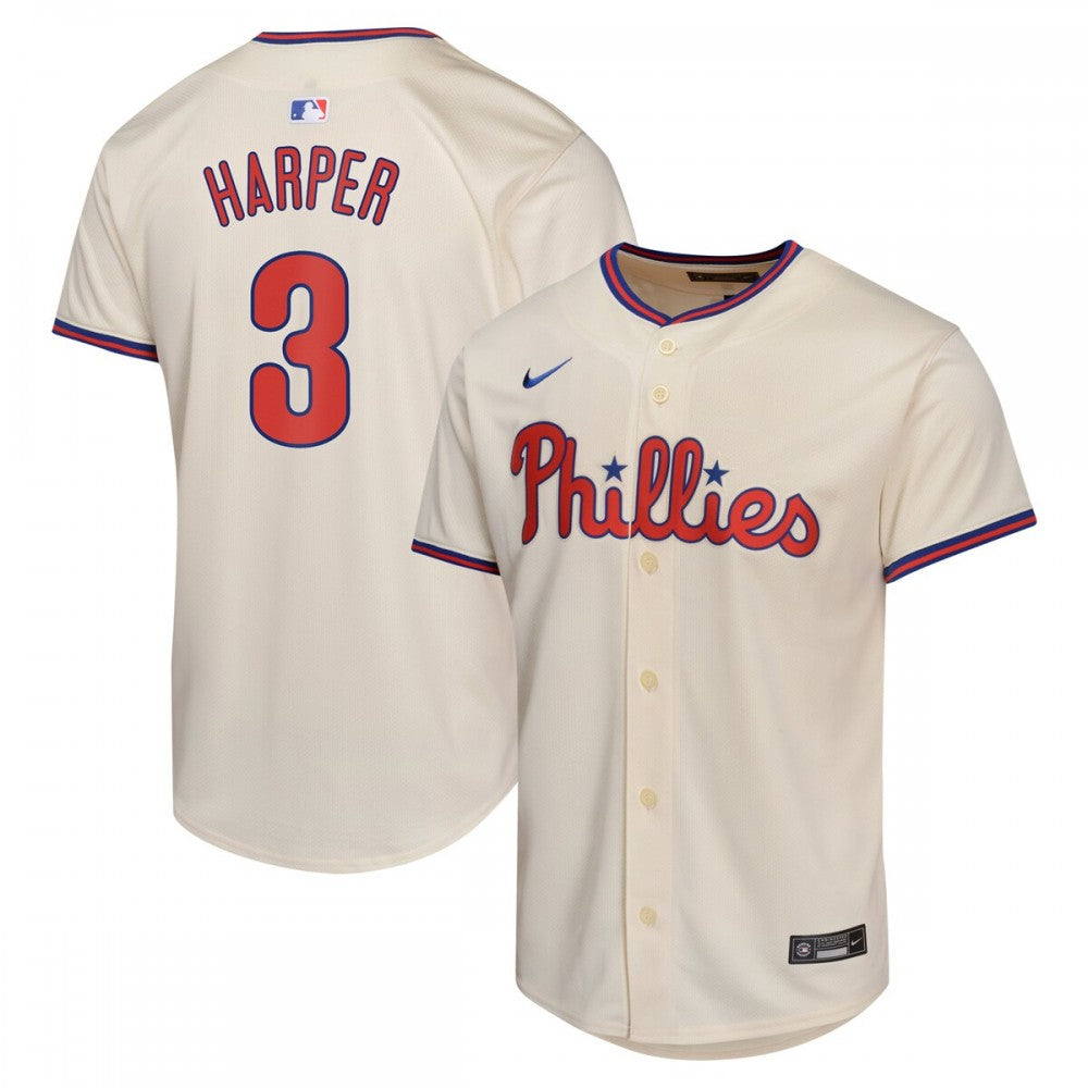 Bryce Harper Philadelphia Phillies Nike Youth Alternate Limited Player MLB Jersey - Cream