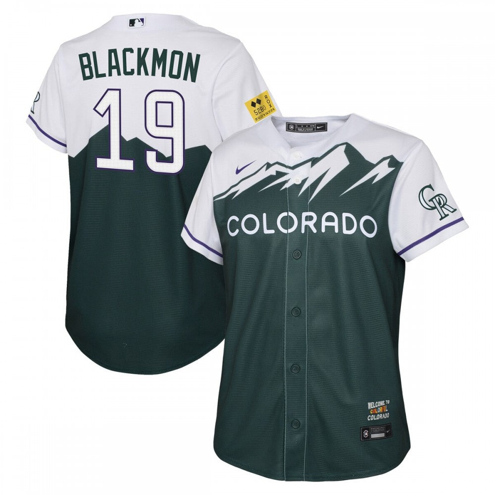 Charlie Blackmon Colorado Rockies Nike Youth 2022 City Connect Replica Player MLB Jersey - Green