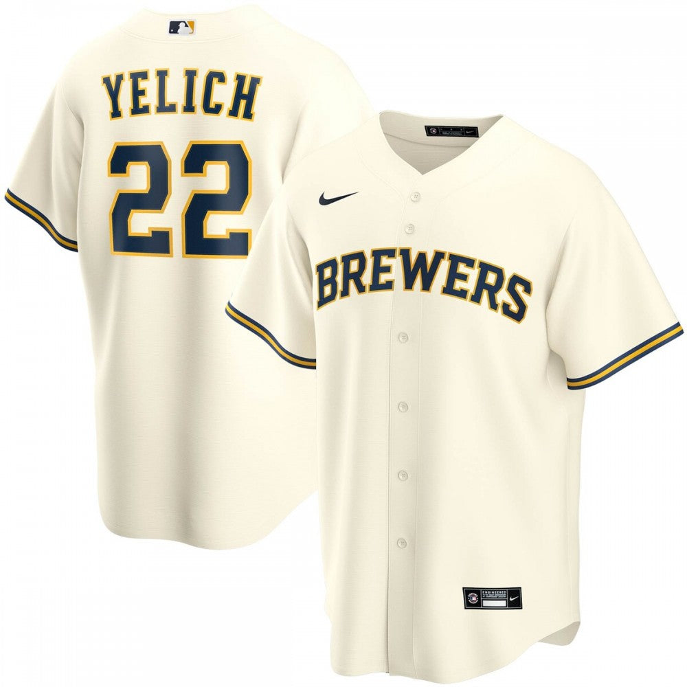 Christian Yelich Milwaukee Brewers Nike Youth Alternate Replica Player MLB Jersey - Cream