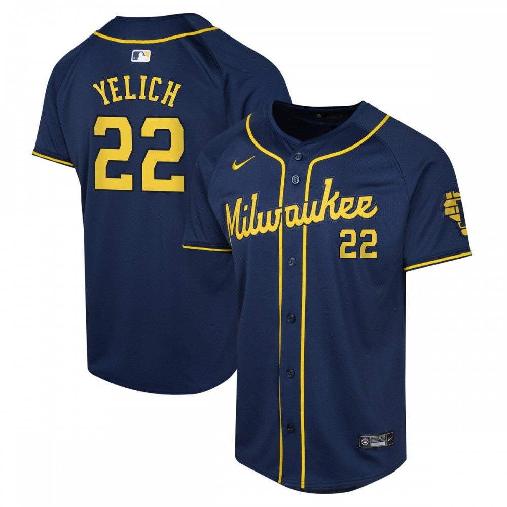 Christian Yelich Milwaukee Brewers Nike Youth Alternate Limited Player MLB Jersey?C Navy