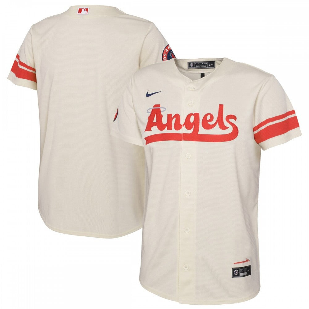 Los Angeles Angels Nike Youth 2022 City Connect Replica Team MLB Jersey - Cream