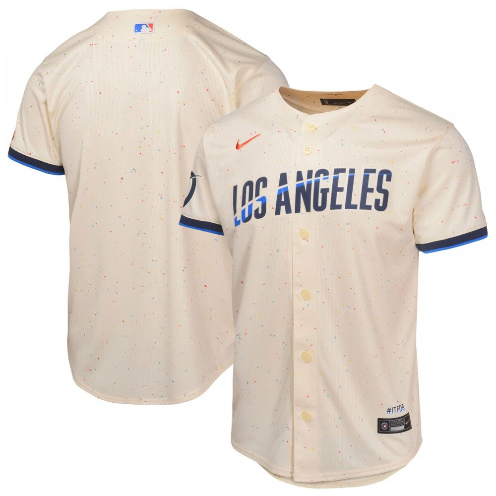 Los Angeles Dodgers Nike Youth 2024 City Connect Limited MLB Jersey - Cream
