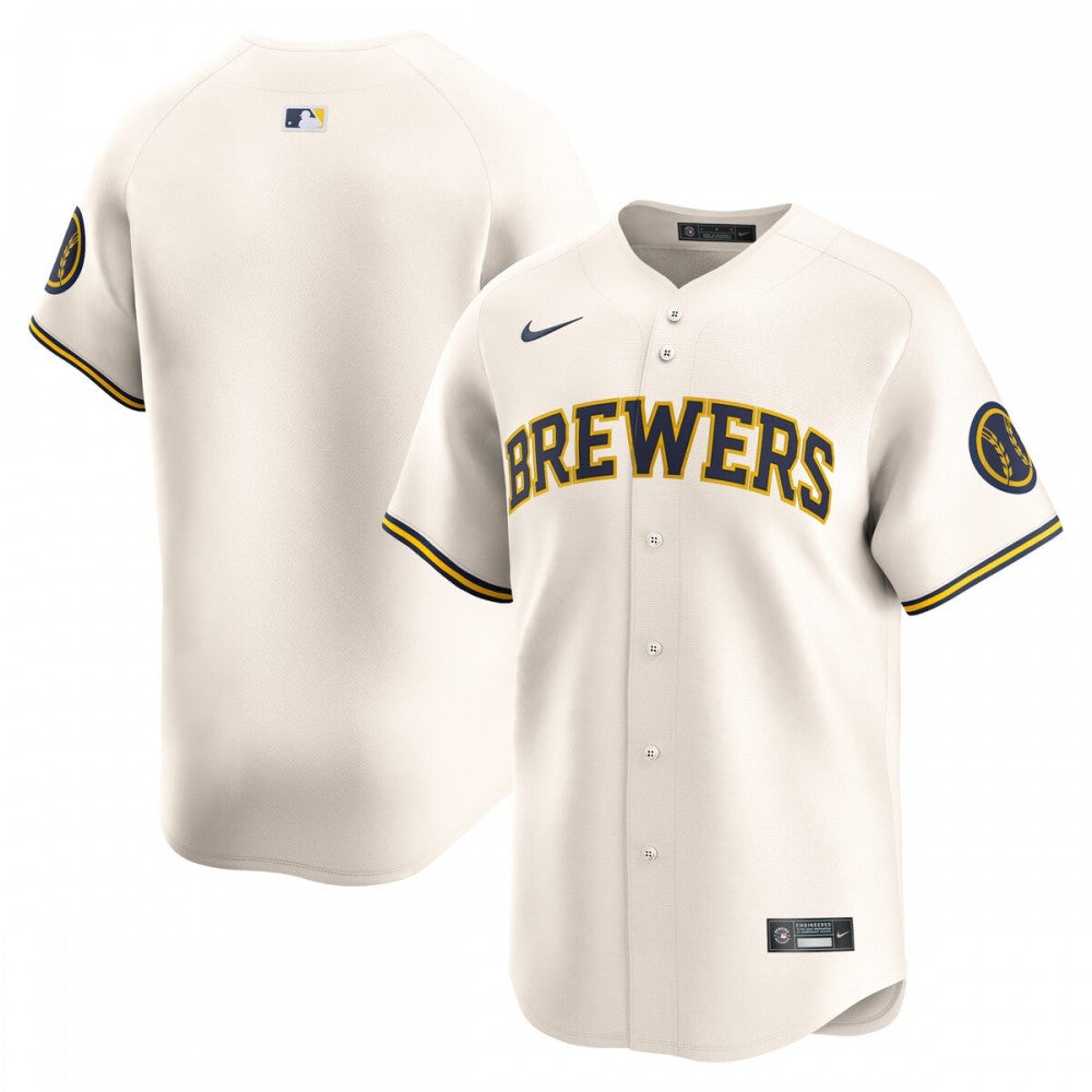 Milwaukee Brewers Nike Youth Home Limited MLB Jersey - Cream