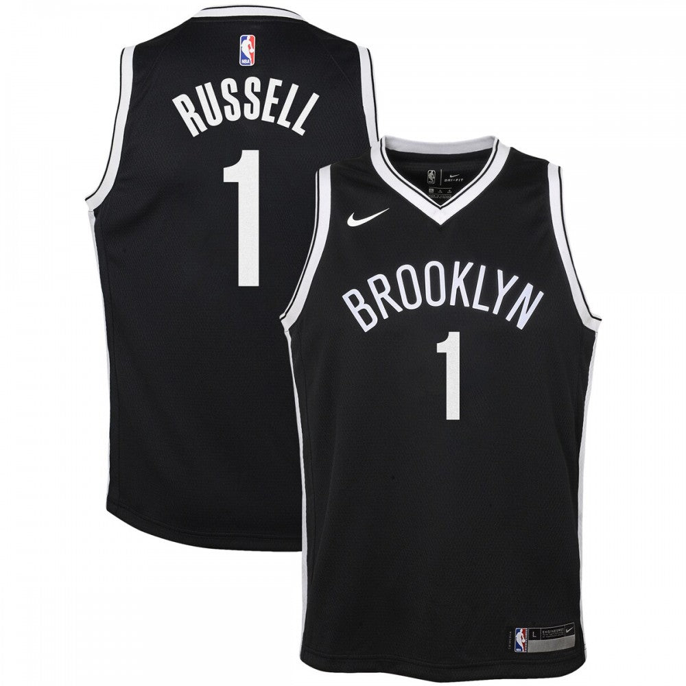 D'Angelo Russell Brooklyn Nets Nike Youth Swingman NBA Jersey Black - Icon Edition