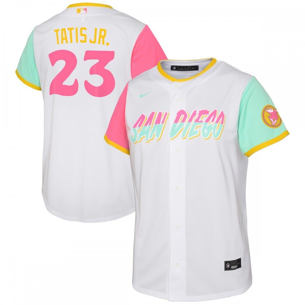 Fernando Tatis Jr. San Diego Padres Nike Youth 2022 City Connect Replica Player MLB Jersey - White