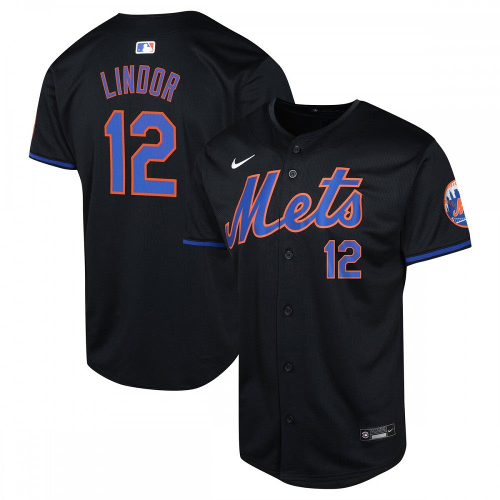 Francisco Lindor New York Mets Nike Youth Alternate Limited Player MLB Jersey - Black