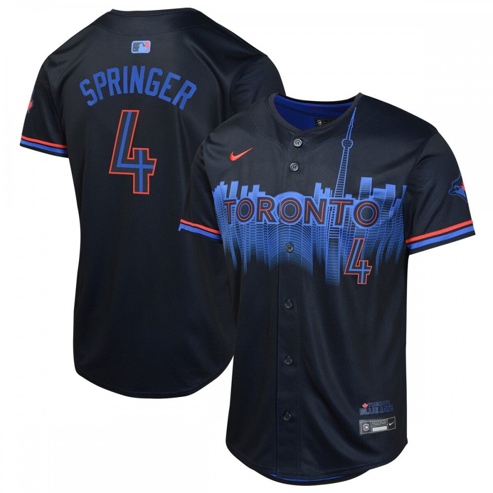 George Springer Toronto Blue Jays Nike Youth 2024 City Connect Limited Player MLB Jersey - Navy