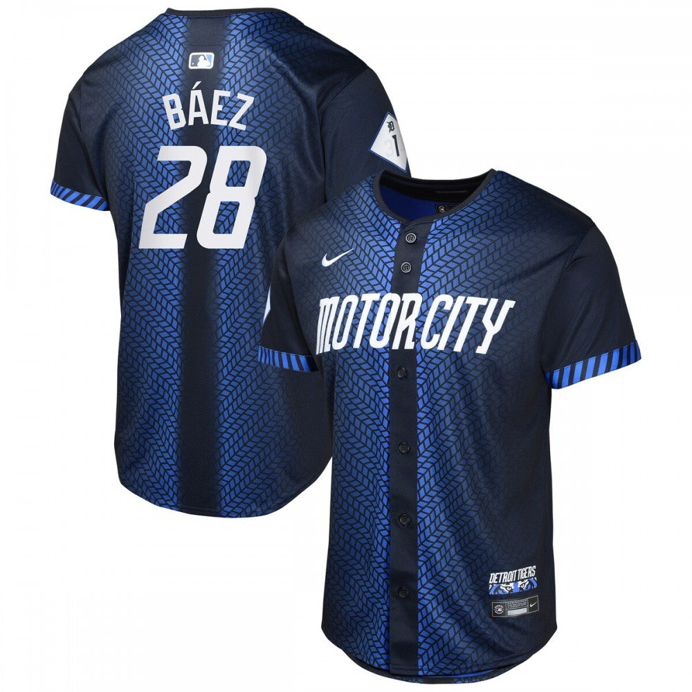 Javier Baez Detroit Tigers Nike Youth 2024 City Connect Limited MLB Jersey - Navy
