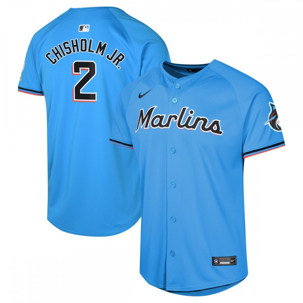 Jazz Chisholm Jr. Miami Marlins Nike Youth Alternate Limited Player MLB Jersey?C Blue