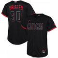 Ken Griffey Jr. Cincinnati Reds Nike Youth 2023 City Connect Replica Player MLB Jersey - Black