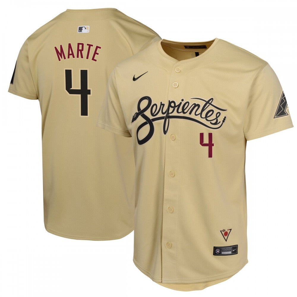Ketel Marte Arizona Diamondbacks Nike Youth City Connect Limited Player MLB Jersey - Sand