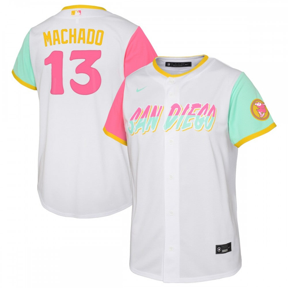 Manny Machado San Diego Padres Nike Youth 2022 City Connect Replica Player MLB Jersey - White