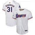 Max Scherzer Texas Rangers Nike Youth 2024 Gold Collection Limited Player MLB Jersey?C White