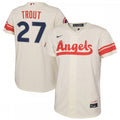 Mike Trout Los Angeles Angels Nike Youth 2022 City Connect Replica Player MLB Jersey - Cream