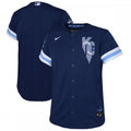 Kansas City Royals Nike Youth 2022 City Connect Replica MLB Jersey - Navy