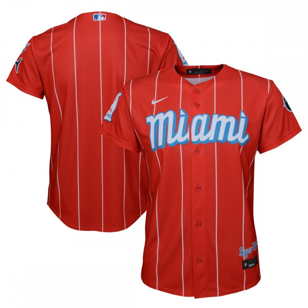 Miami Marlins Nike Youth City Connect Replica MLB Jersey - Red