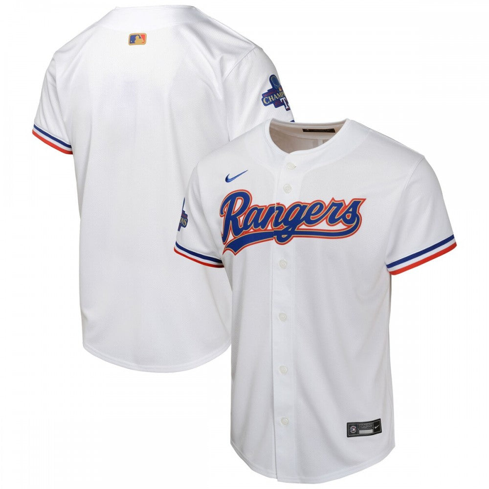 Texas Rangers Nike Youth 2024 Gold Collection Limited MLB Jersey?C White