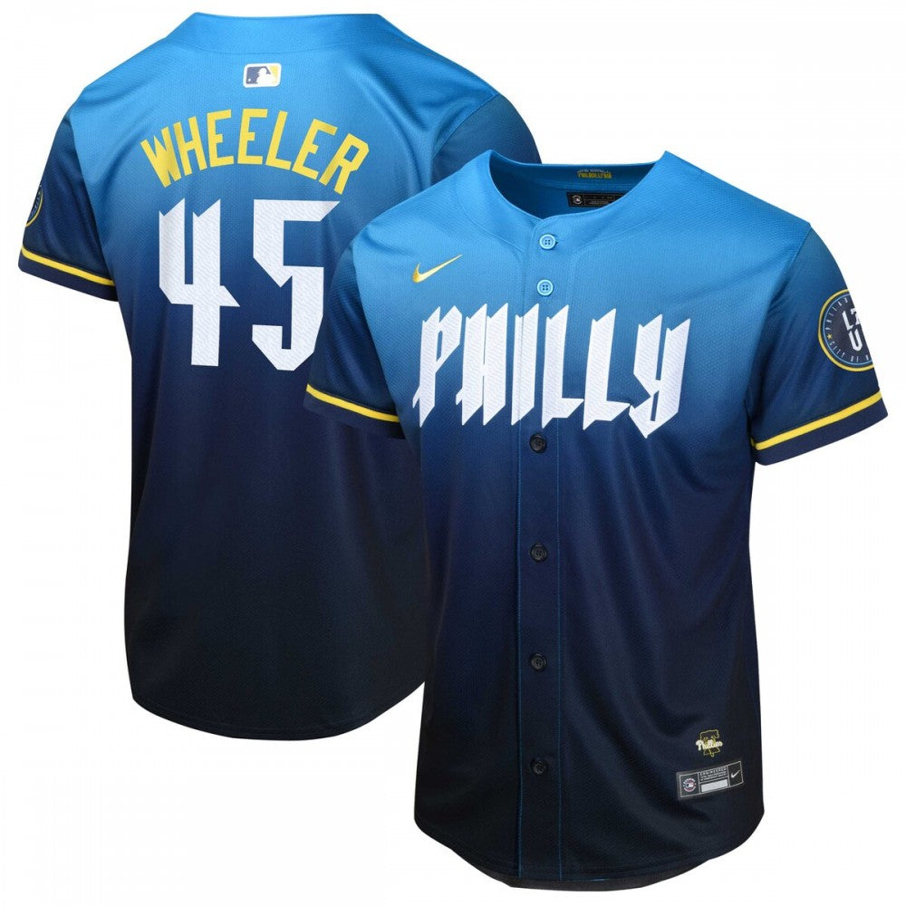 Zack Wheeler Philadelphia Phillies Nike Youth 2024 City Connect Limited Player MLB Jersey - Blue