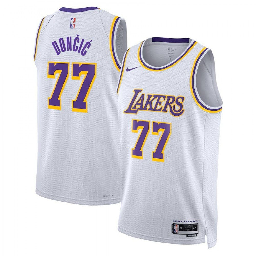 Los Angeles Lakers Unisex Nike Association Edition Swingman NBA Jersey - White - Luka Don?i?