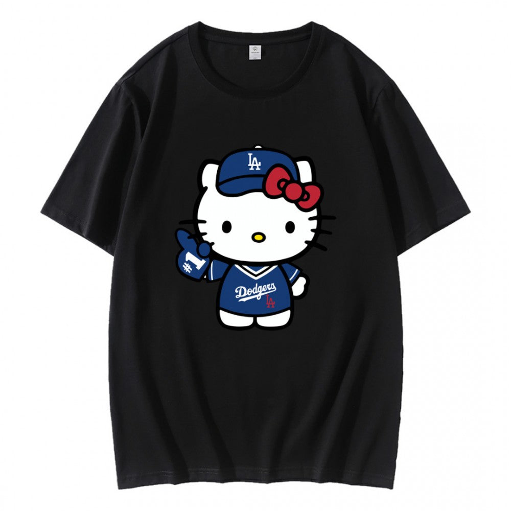 Cute Hello Kitty Baseball LA Dodgers T-Shirt