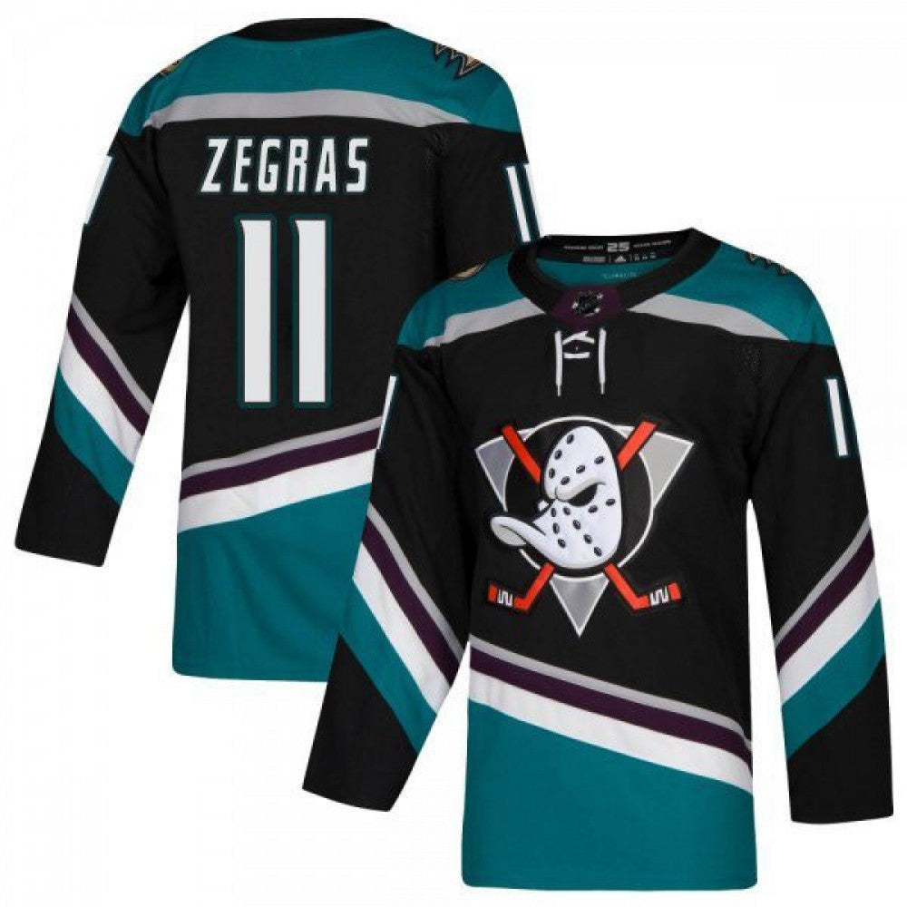 Anaheim Ducks Trevor Zegras Green Alternate Premium NHL Jersey