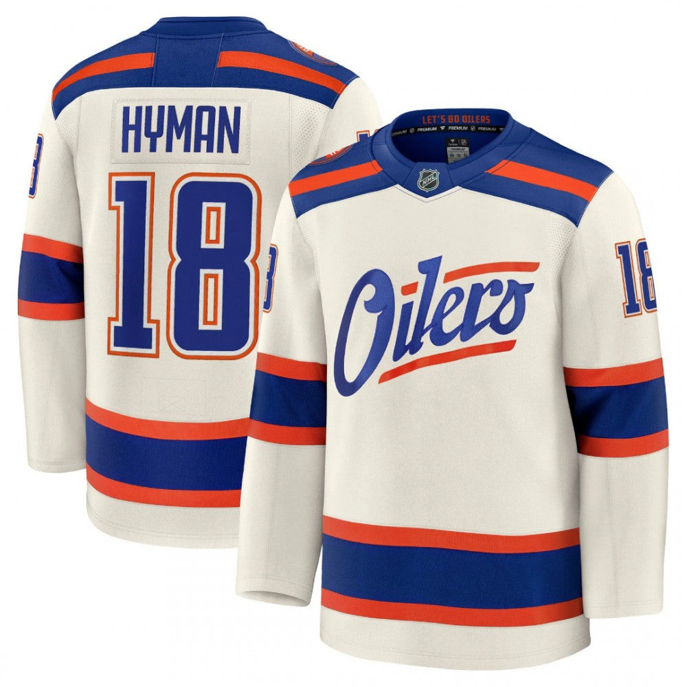 Zach Hyman Edmonton Oilers Alternate Cream Premium Player NHL Jersey